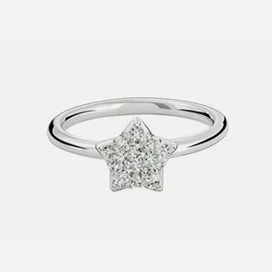 Chamilia Authentic Brilliant Star Sterling Silver Ring with White Swarovski NEW